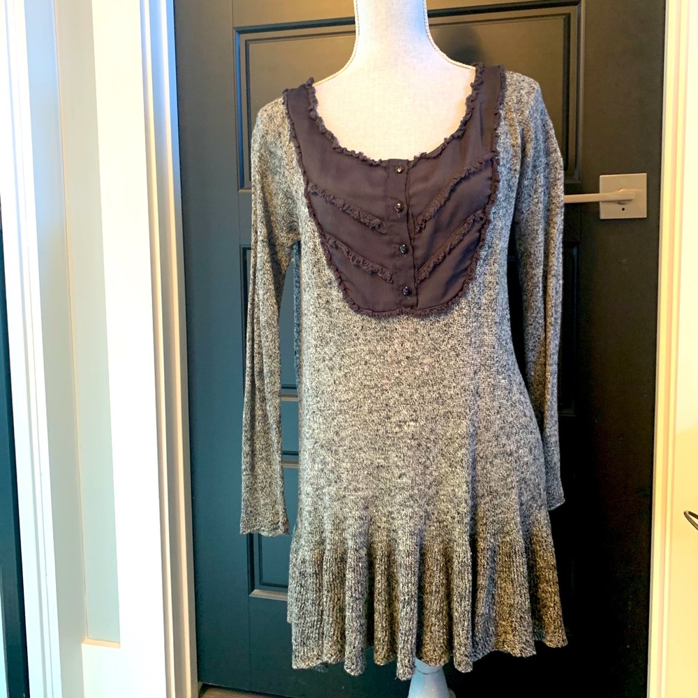 Free People Gray sweater dress/tunic Size Medium